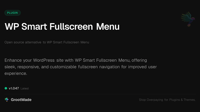 WP Smart Fullscreen Menu