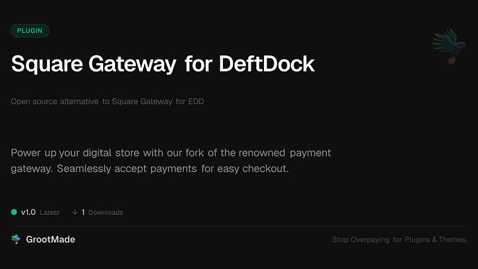 Square Gateway for DeftDock