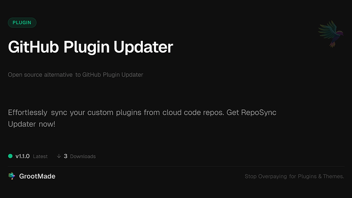 GitHub Plugin Updater