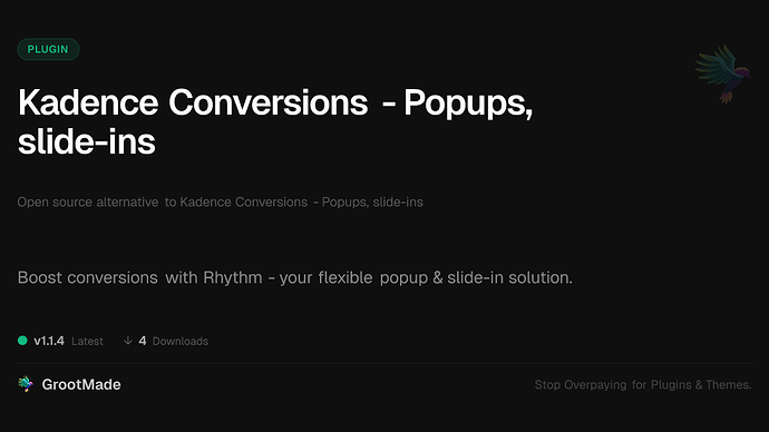 Kadence Conversions - Popups, slide-ins