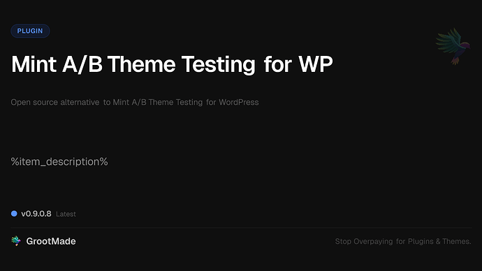 Mint A/B Theme Testing for WP