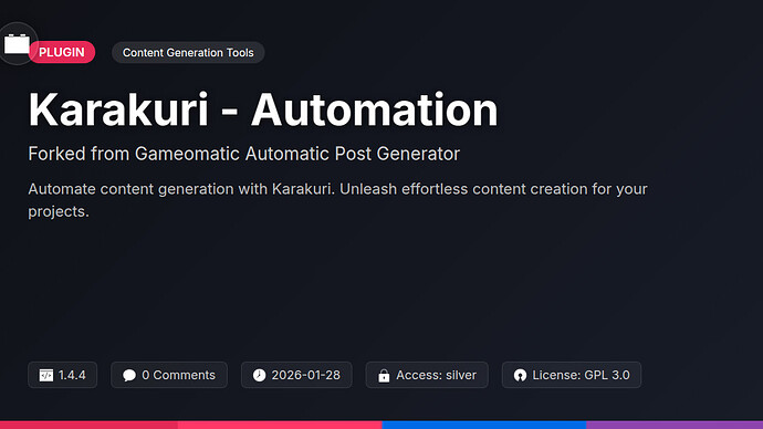 Gameomatic Automatic Post Generator