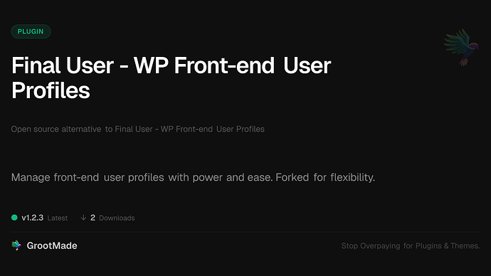 Final User - WP Front-end User Profiles