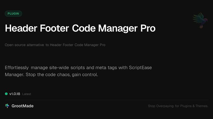 Header Footer Code Manager Pro