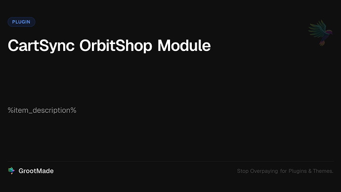CartSync OrbitShop Module