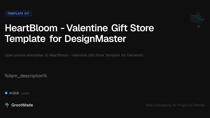 HeartBloom - Valentine Gift Store Template for DesignMaster