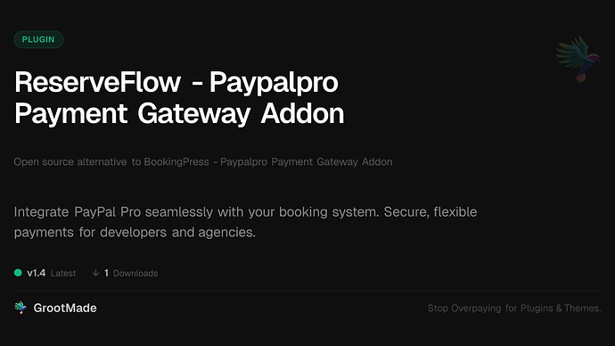 ReserveFlow - Paypalpro Payment Gateway Addon