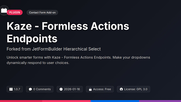 JetFormBuilder Hierarchical Select