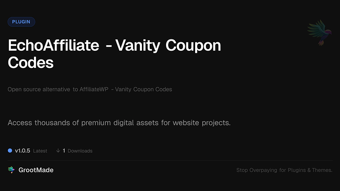 EchoAffiliate - Vanity Coupon Codes