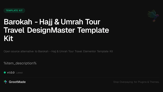 Barokah - Hajj & Umrah Tour Travel DesignMaster Template Kit
