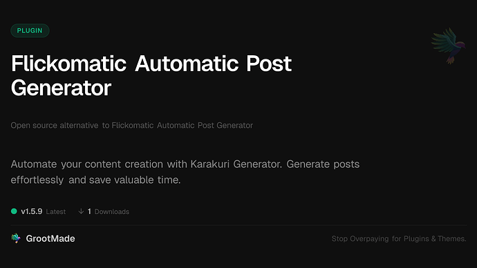 Flickomatic Automatic Post Generator