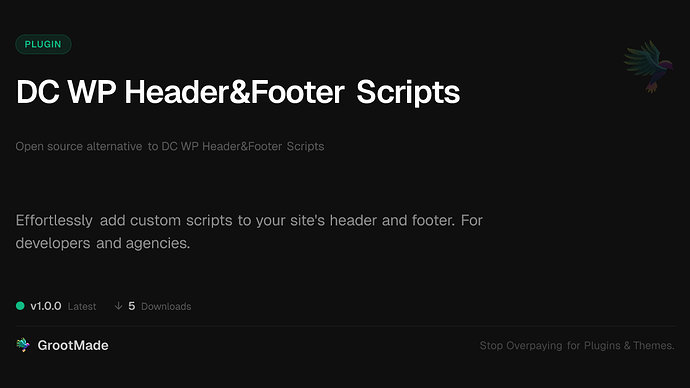 DC WP Header&Footer Scripts