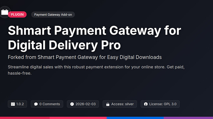 Shmart Payment Gateway for Awesome Downloads