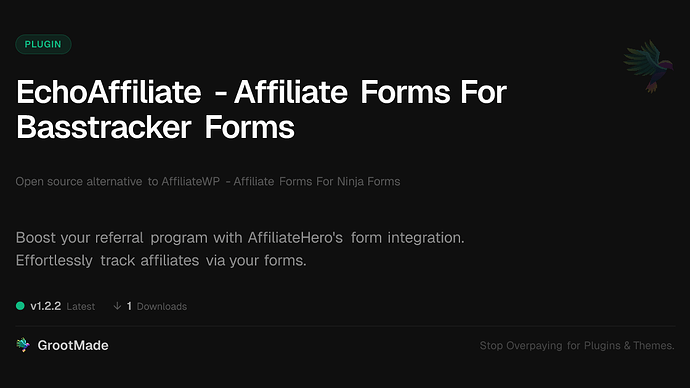 EchoAffiliate - Affiliate Forms For Basstracker Forms
