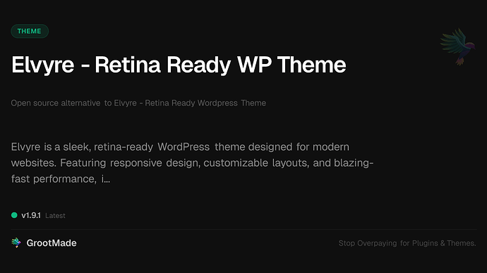 Elvyre - Retina Ready WP Theme
