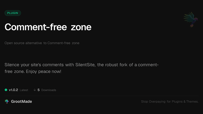 Comment-free zone