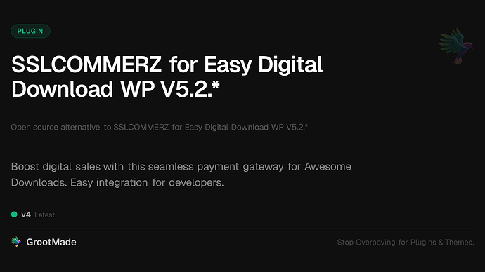 SSLCOMMERZ for Easy Digital Download WP V5.2.*