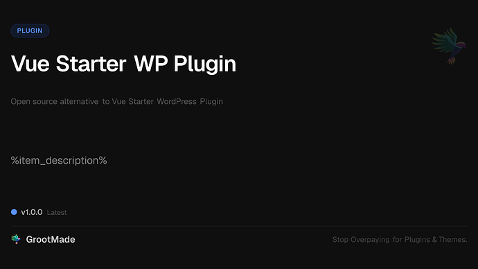 Vue Starter WP Plugin