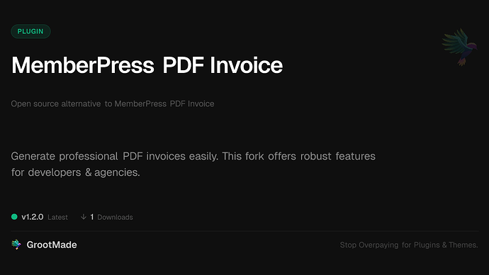 MemberPress PDF Invoice