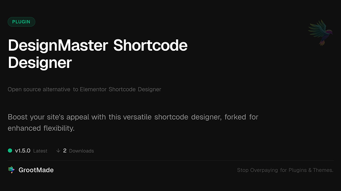 DesignMaster Shortcode Designer