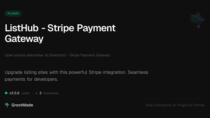 ListHub - Stripe Payment Gateway