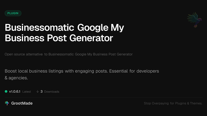 Businessomatic Google My Business Post Generator