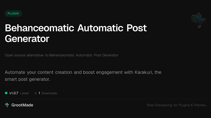 Behanceomatic Automatic Post Generator