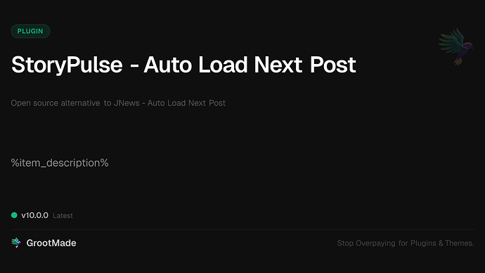 StoryPulse - Auto Load Next Post