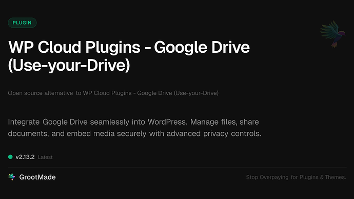 WP Cloud Plugins - Google Drive (Use-your-Drive)
