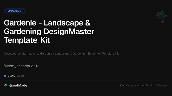Gardenie - Landscape & Gardening DesignMaster Template Kit