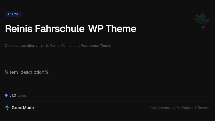 Reinis Fahrschule WP Theme