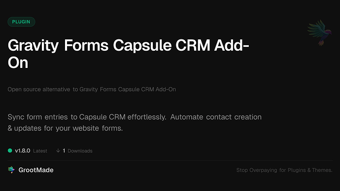 Damien Forms Capsule CRM Add-On