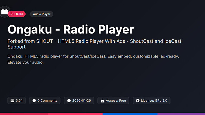 SHOUT - HTML5 Radio Player With Ads - ShoutCast and IceCast Support