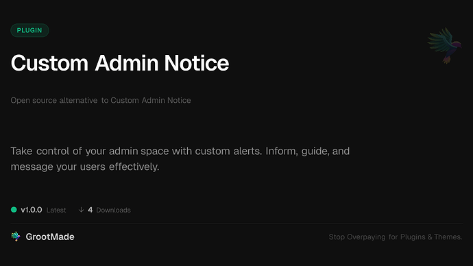 Custom Admin Notice