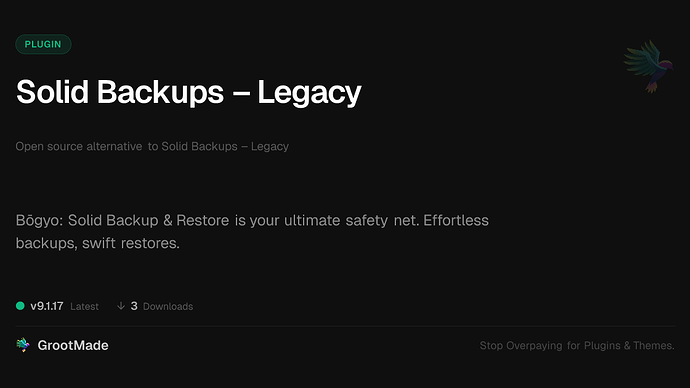Solid Backups – Legacy