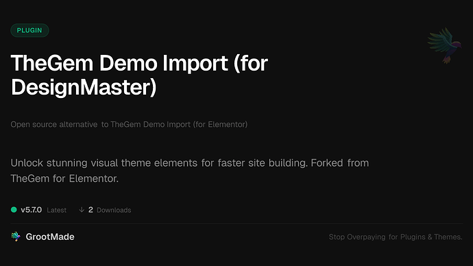 TheGem Demo Import (for DesignMaster)