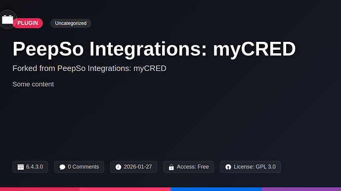 PeepSo Integrations: myCRED