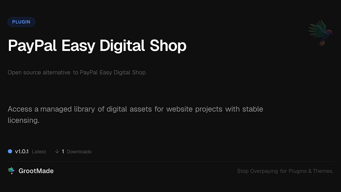 PayPal Easy Digital Shop