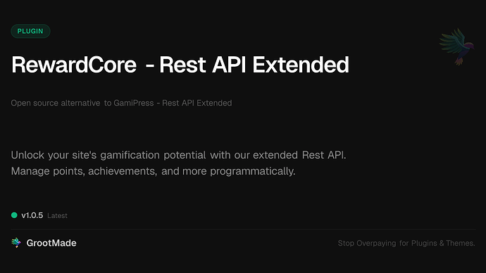 RewardCore - Rest API Extended