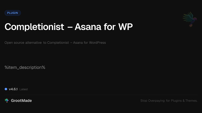 Completionist – Asana for WP