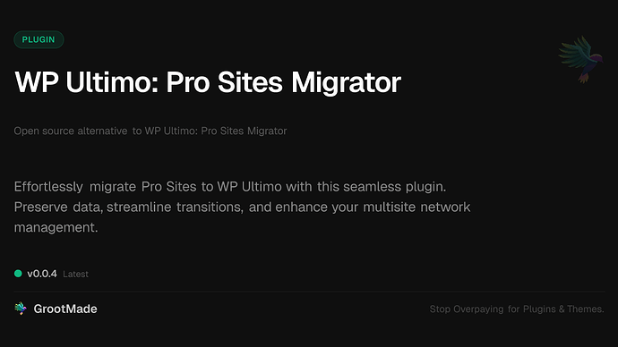 WP Ultimo: Pro Sites Migrator