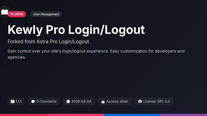 Kewly Pro Login/Logout