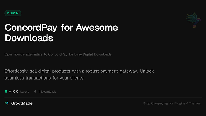 ConcordPay for Awesome Downloads
