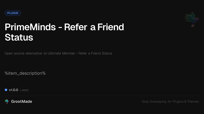 PrimeMinds - Refer a Friend Status