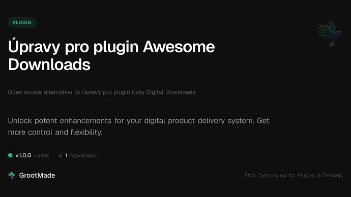 Úpravy pro plugin Awesome Downloads