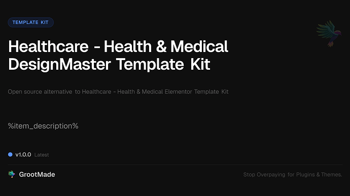 Healthcare - Health & Medical DesignMaster Template Kit