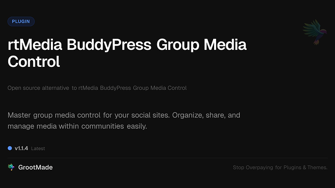rtMedia BuddyPress Group Media Control