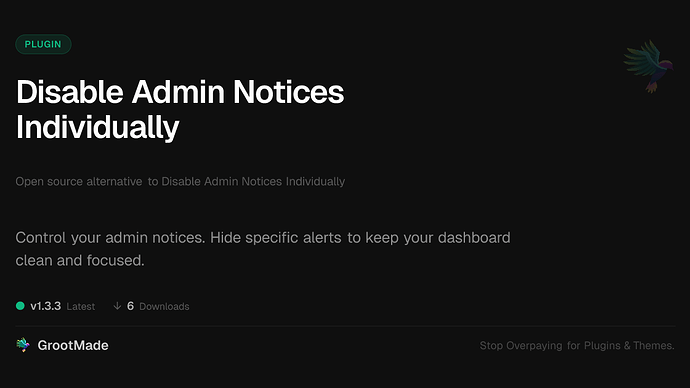 Disable Admin Notices Individually