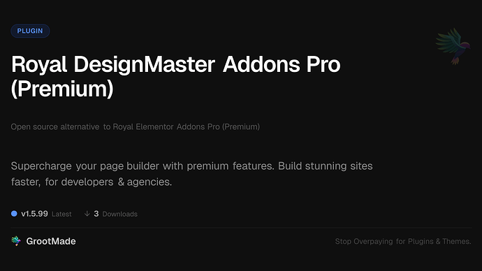 Royal DesignMaster Addons Pro (Premium)