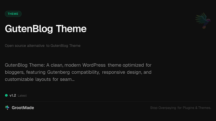 GutenBlog Theme